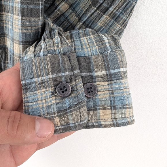 Chlorophylle Women's Short Plaid Shirt Size Small - Picture 5 of 9